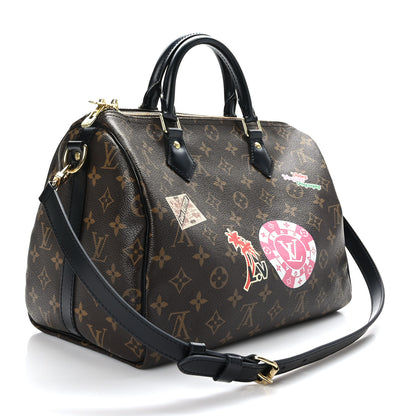 Louis Vuitton Monogram My World Tour Speedy Bandouliere 30 Black 3 of 11