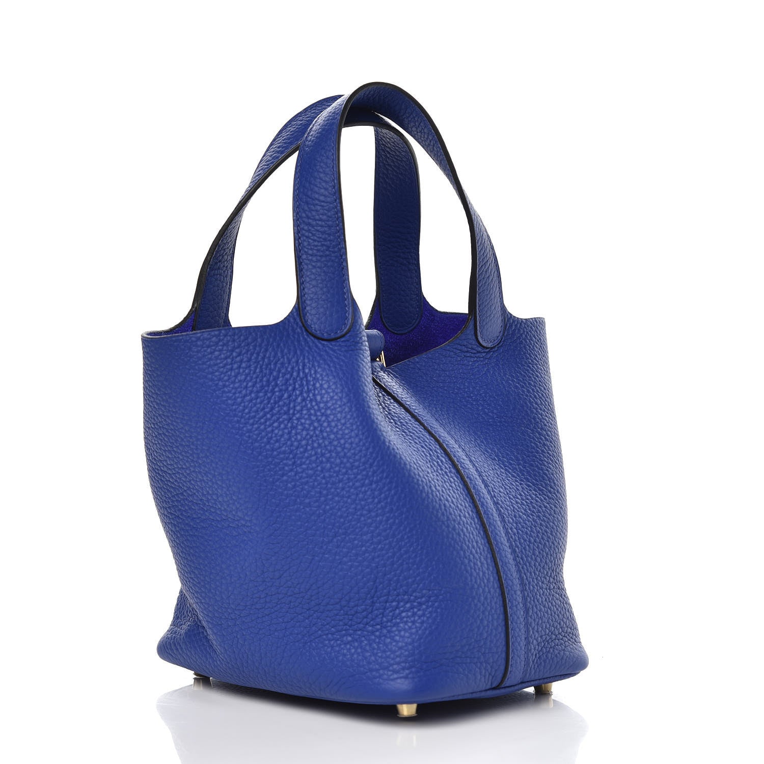 Hermes Taurillon Clemence Picotin Lock 18 PM Bleu Electrique 3 of 7