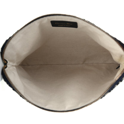 Christian Dior Oblique Pouch Clutch Blue 5 of 7