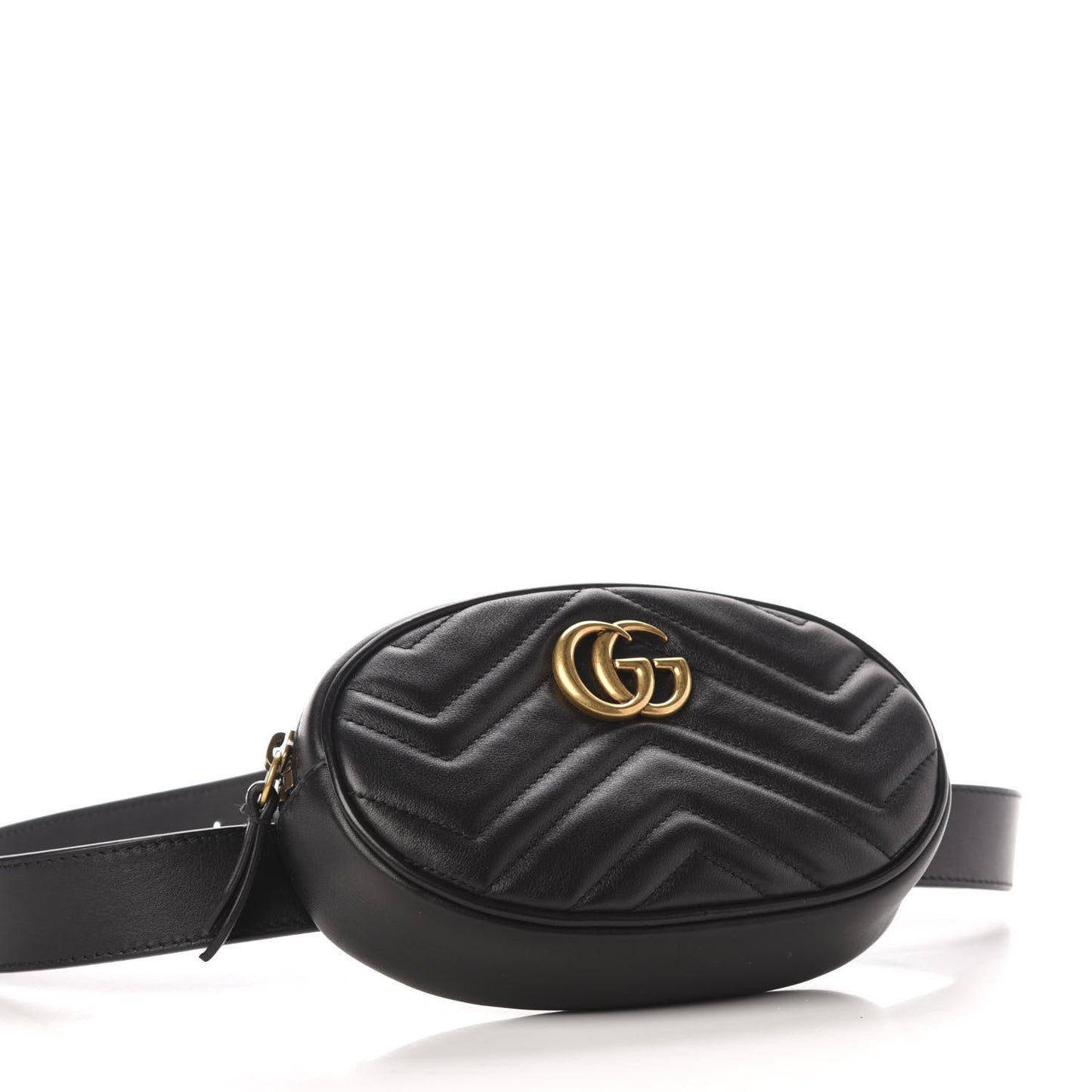 Calfskin Matelasse GG Marmont Belt Bag 85 34 Black