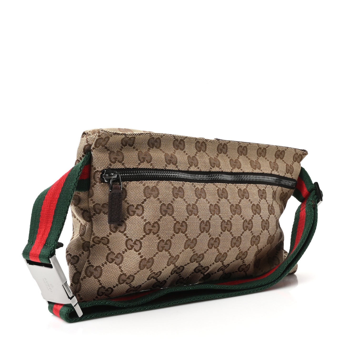 Monogram Web Belt Bag Dark Brown