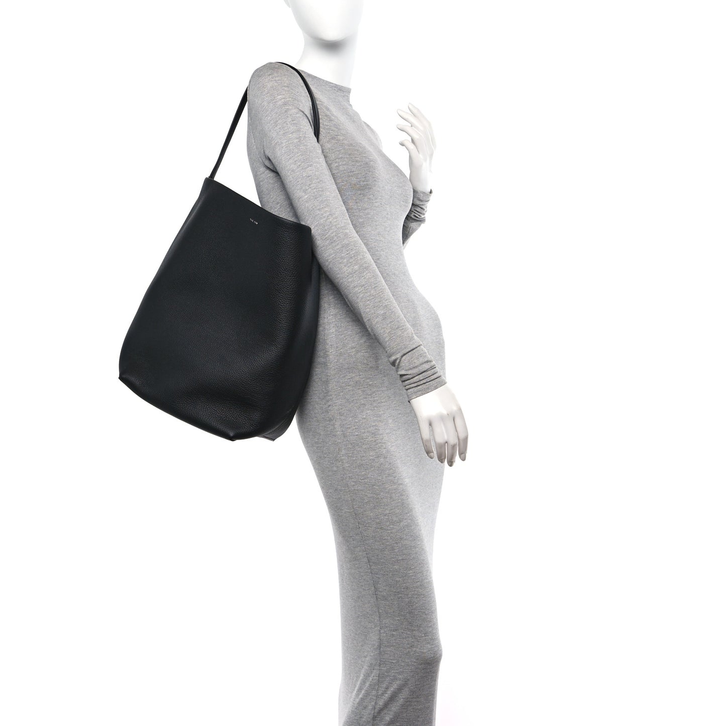 Grained Calfskin Large N/S Park Tote Black