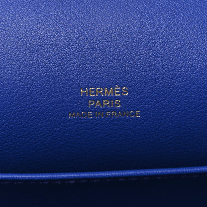 Hermes Swift Kelly Pochette Clutch Bleu Electrique 6 of 8