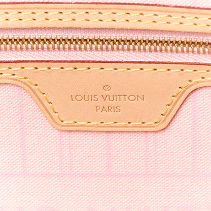 Louis Vuitton Damier Azur Neo Neverfull MM Rose Ballerine 9 of 14