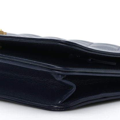 Chanel Caviar Quilted Boy Wallet On Chain WOC Navy 10 of 10