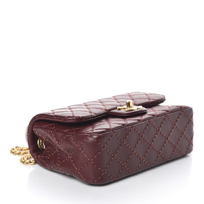 Chanel Lambskin Quilted Mini Studded Flap Burgundy 3 of 8