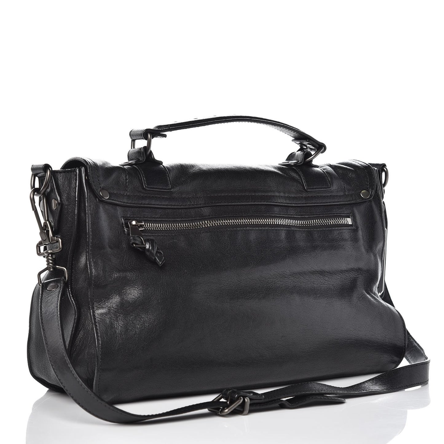 Lambskin Medium PS1 Satchel Black