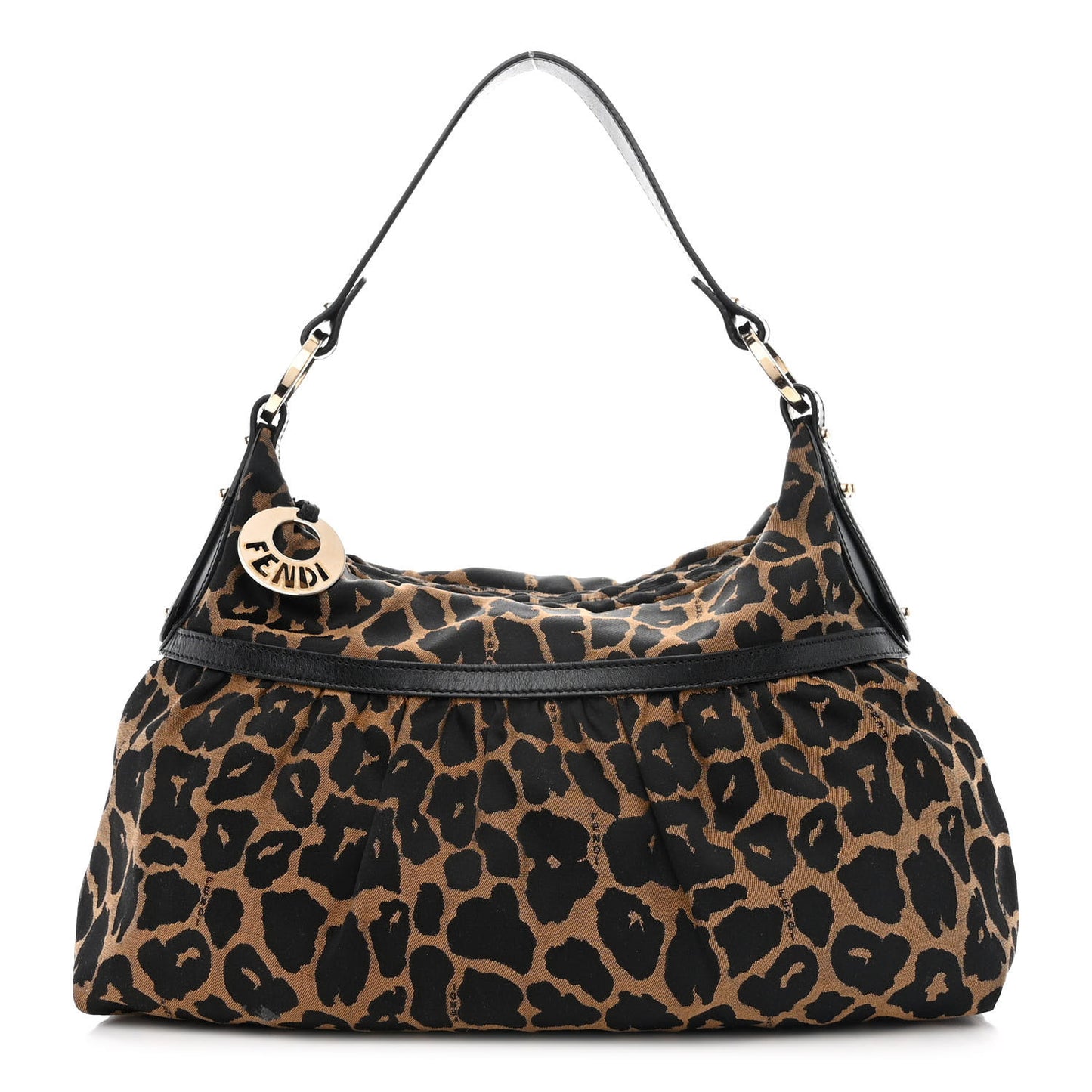 Jacquard Leopard Print Chef Hobo Tobacco