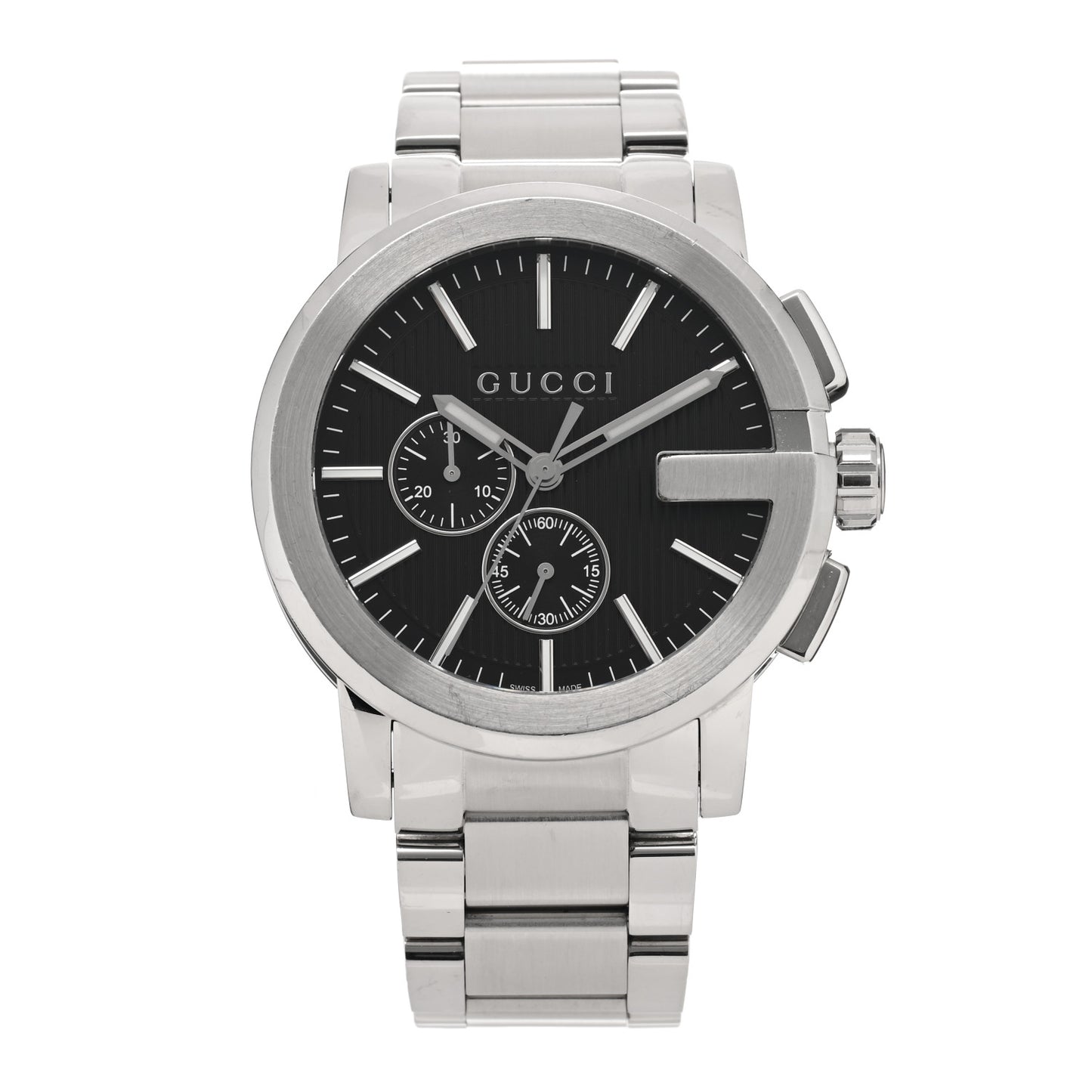 Stainless Steel 44mm G-Chrono Quartz Watch Black