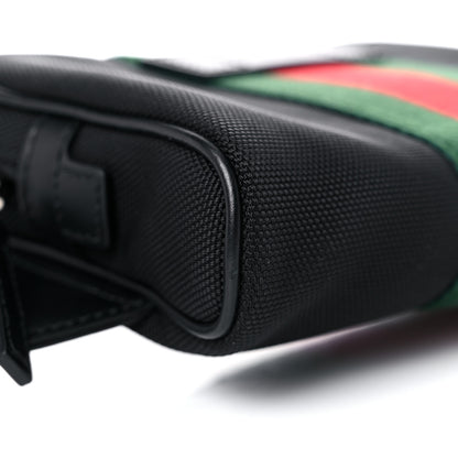Gucci Canvas Web Slim Belt Bag Black 10 of 11