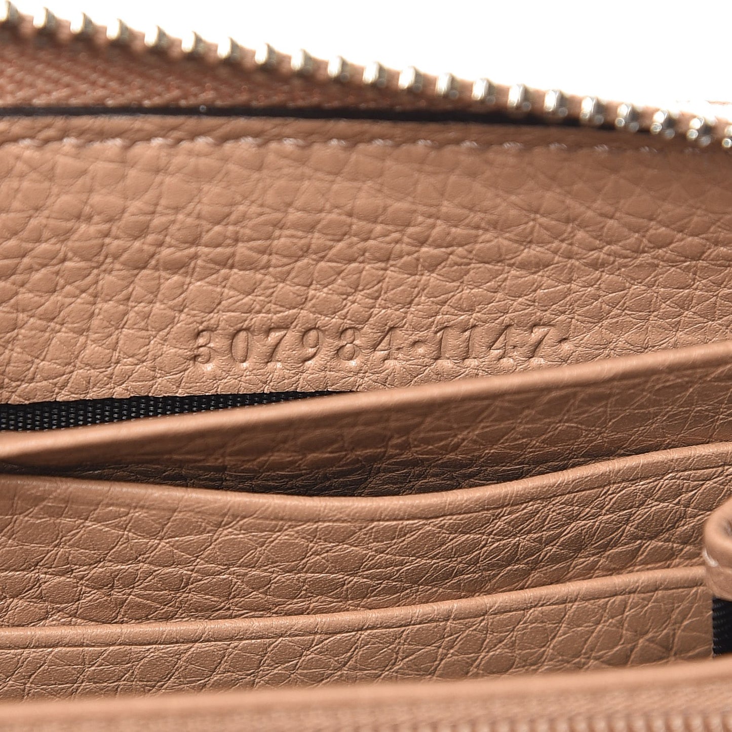 Cellarius Calfskin Bamboo Tassel Zip Around Wallet Camelia