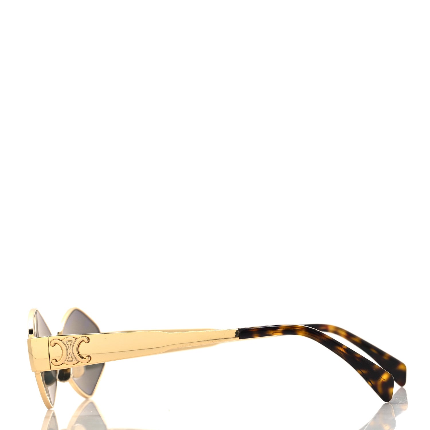 Celine Metal Triomphe 02 Sunglasses CL40254U Gold Green 3 of 7