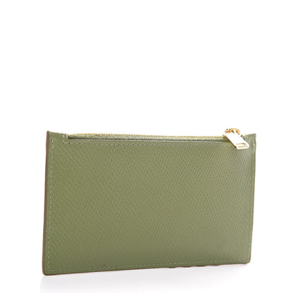 Celine Grained Calfskin Zipped Card Holder Light Khaki 2 of 7