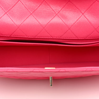 Chanel Caviar Quilted XXL Travel Flap Bag Dark Pink 5 of 10