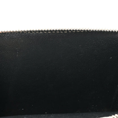 Saint Laurent Grain De Poudre Matelasse Chevron Monogram Compact Zip Around Wallet Ivory 13 of 14