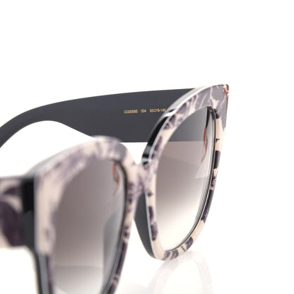 Gucci Acetate Herbarium Print Square Frame Sunglasses GG0059S White 10 of 12