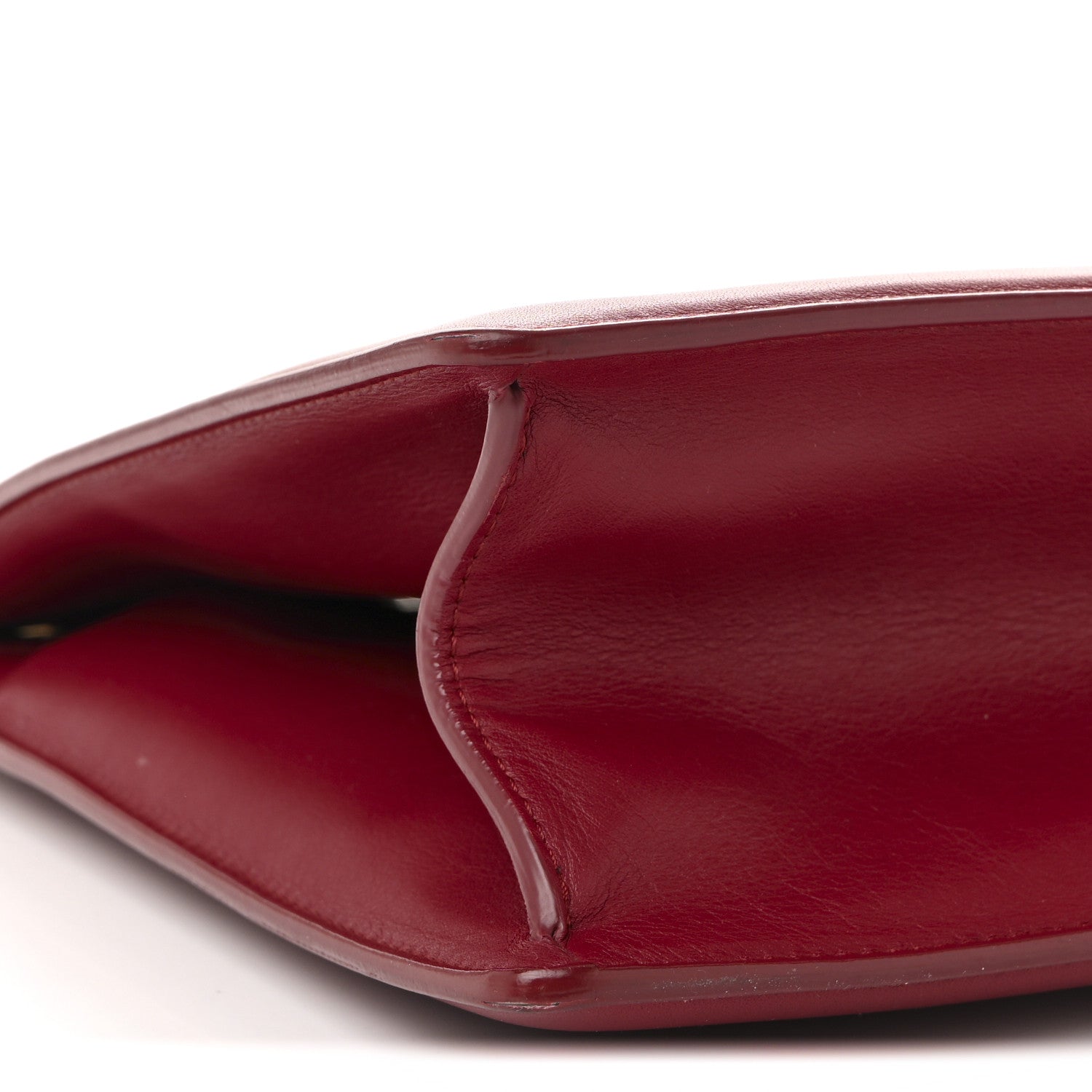 Celine Patina Box Calfskin Medium Clasp Bag Scarlet 17 of 19