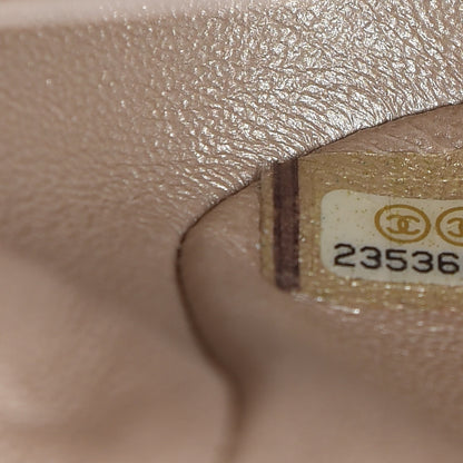 Chanel Metallic Lambskin Quilted Extra Mini V For Victory Flap Light Gold 7 of 11