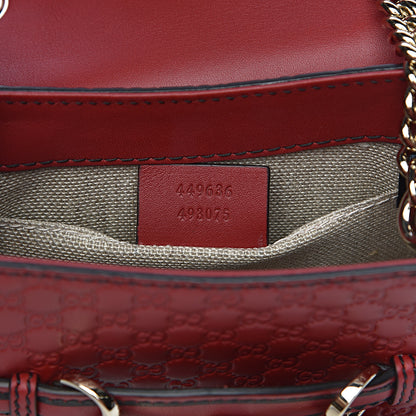 Gucci Soft Microguccissima Mini Emily Chain Shoulder Bag Rosso 7 of 10