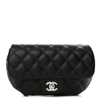 Chanel Calfskin Quilted CC Uniform Flap Belt Bag Black 1 of 10