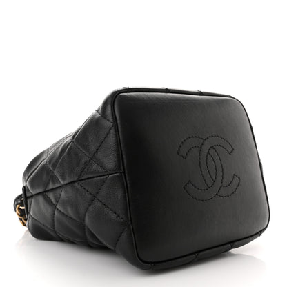 Chanel Lambskin Quilted Small Perfect Meeting Hobo Black 6 of 10