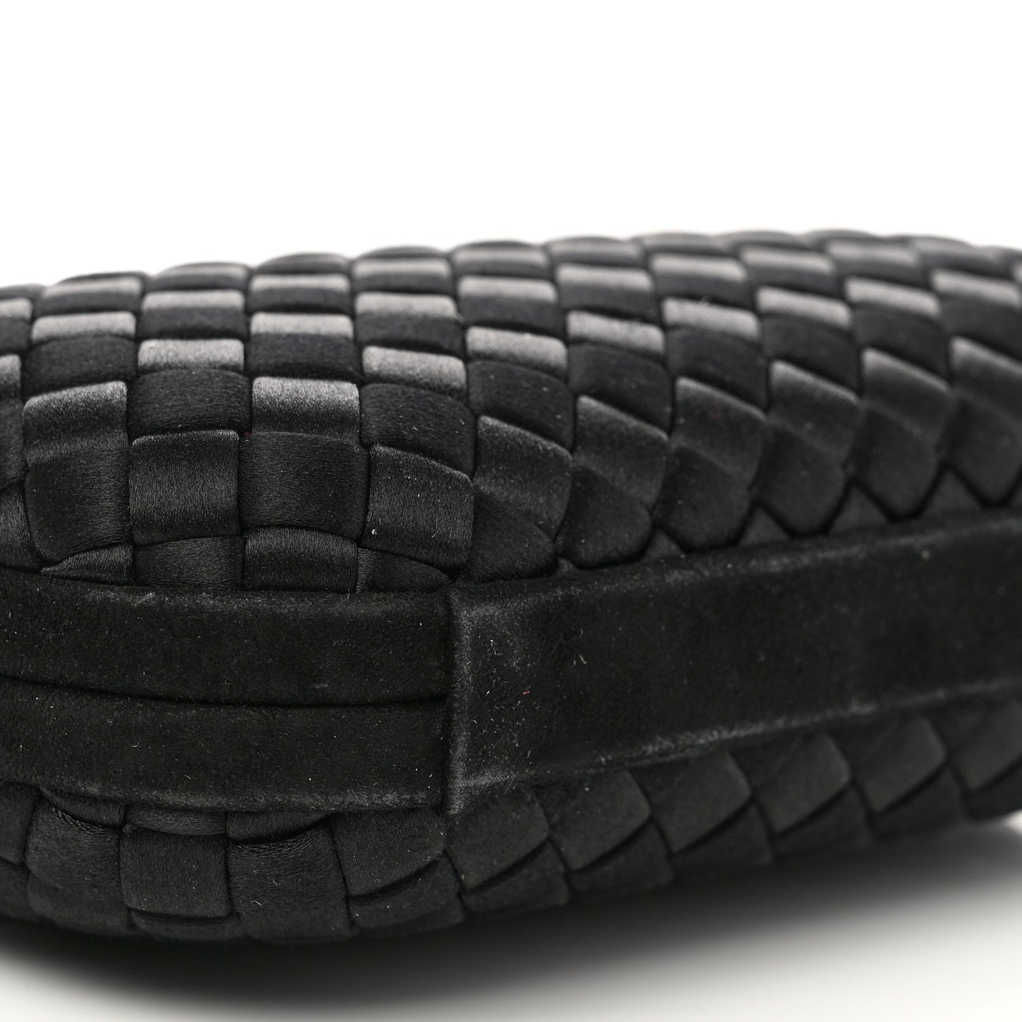 Satin Intreccio Impero Knot Clutch Black