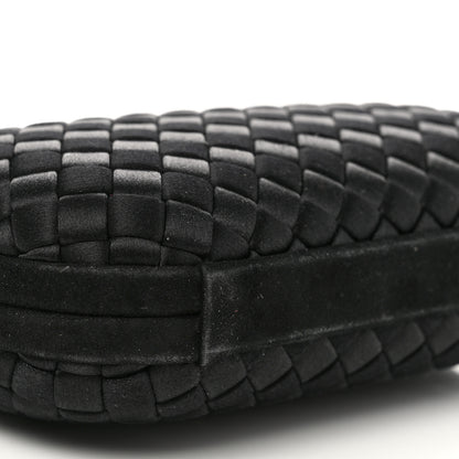 Bottega Veneta Satin Intreccio Impero Knot Clutch Black 7 of 8