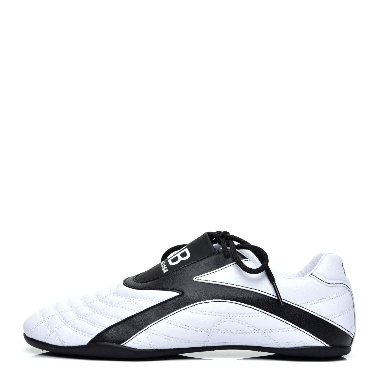 Balenciaga Matte Calfskin Womens Zen Sneaker 39 White Black 1 of 9