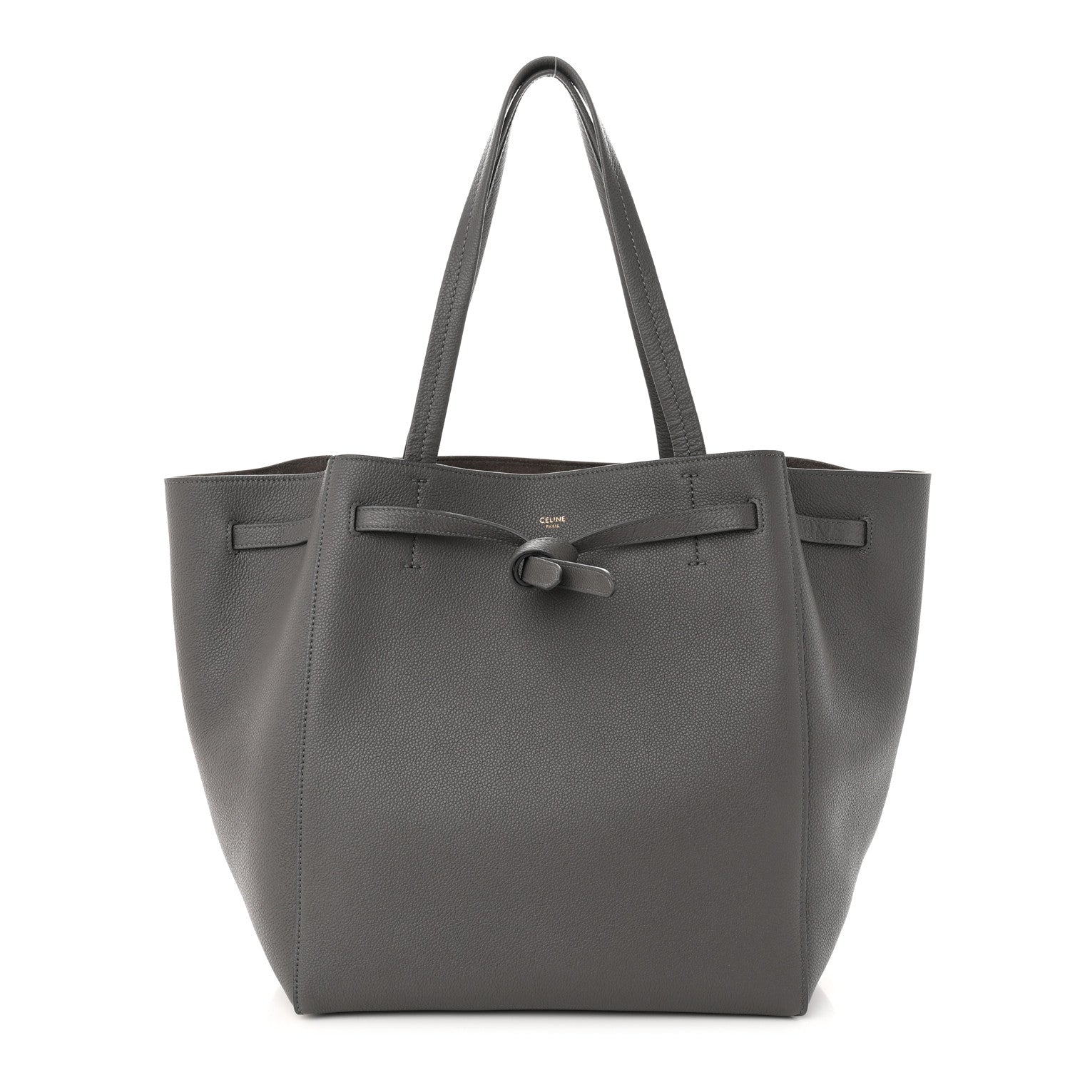 Celine Soft Grained Calfskin Small Belt Cabas Phantom Medium Grey 1 of 11