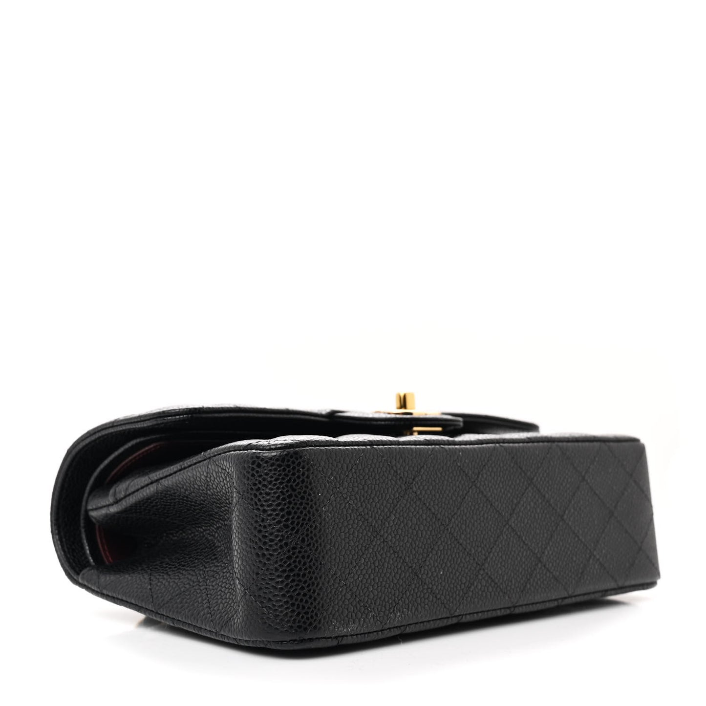 Caviar Quilted Small Double Flap Black