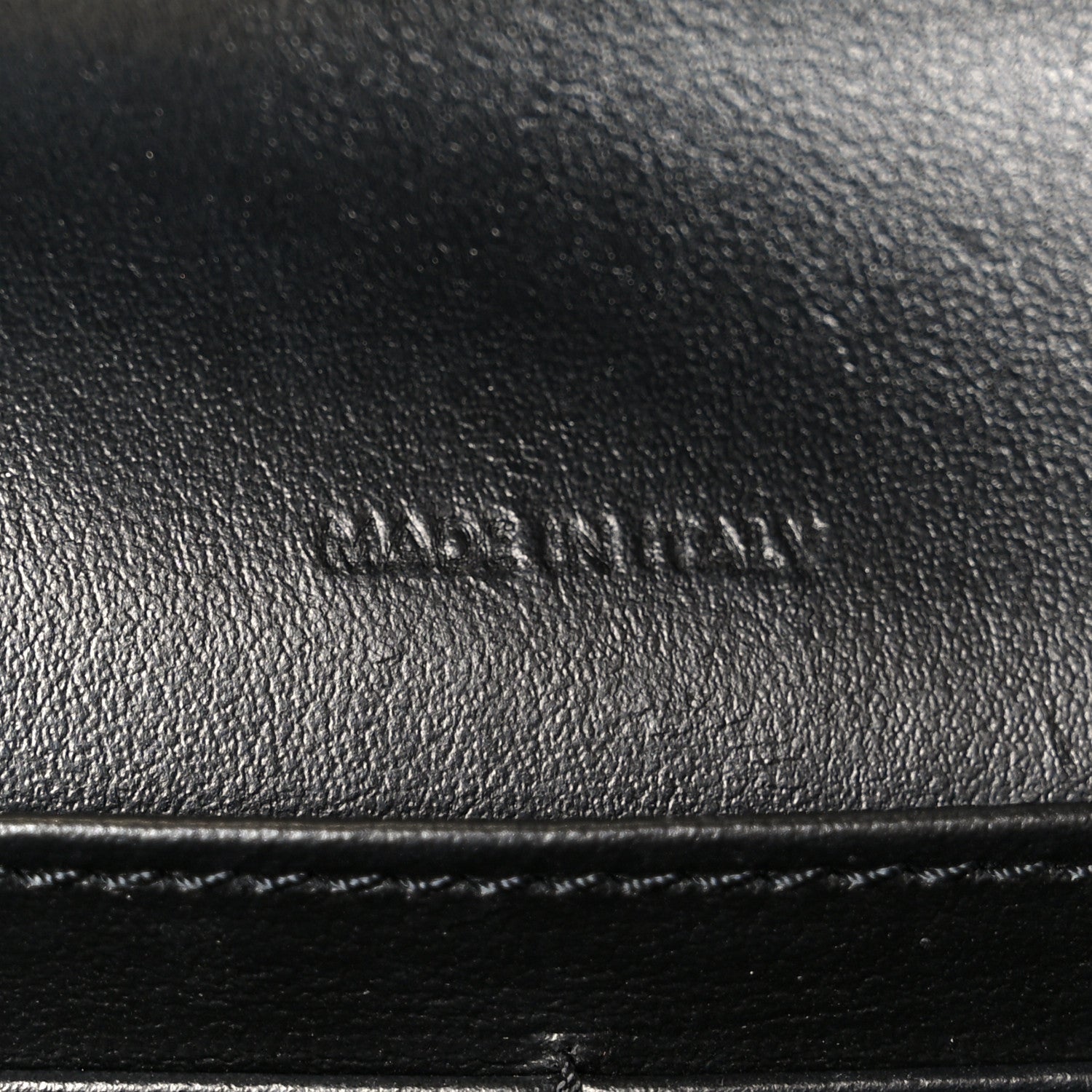 Celine Shiny Calfskin Triomphe Margo Wallet on Chain Black 6 of 10