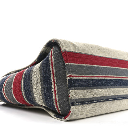 Chanel Striped Canvas Small Deauville Tote Beige 9 of 10