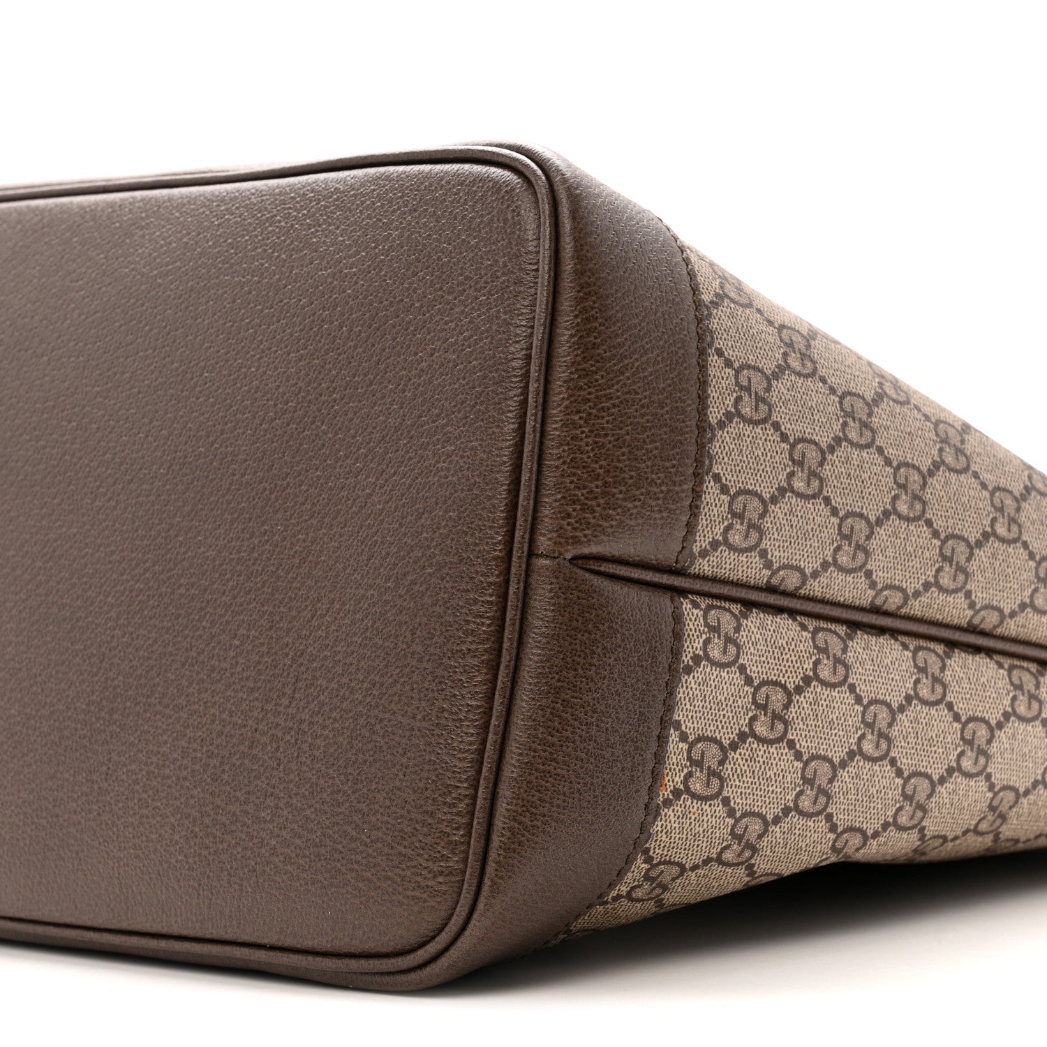 Gucci GG Supreme Monogram Textured Dollar Calfskin Web Large Ophidia Tote Beige Ebony New Acero 11 of 13
