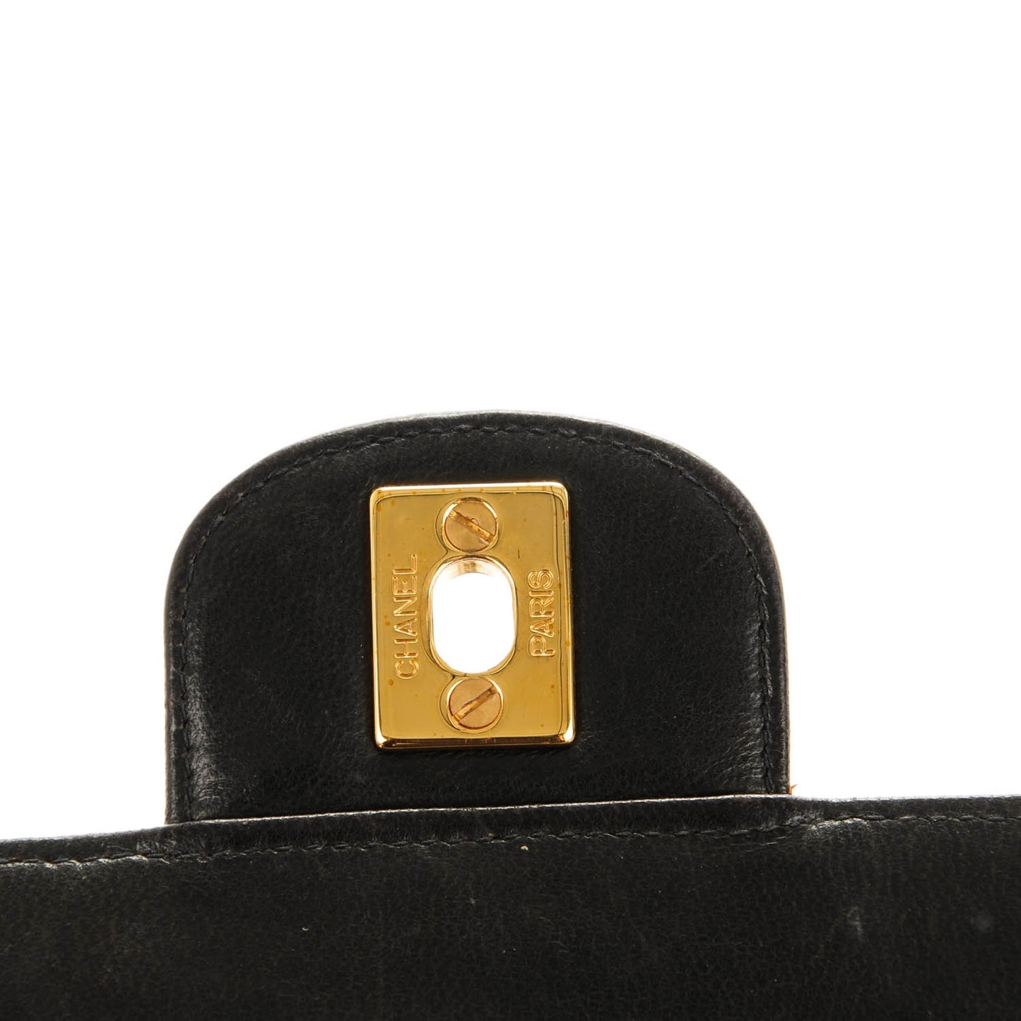 Lambskin Quilted Medium Single Flap Black