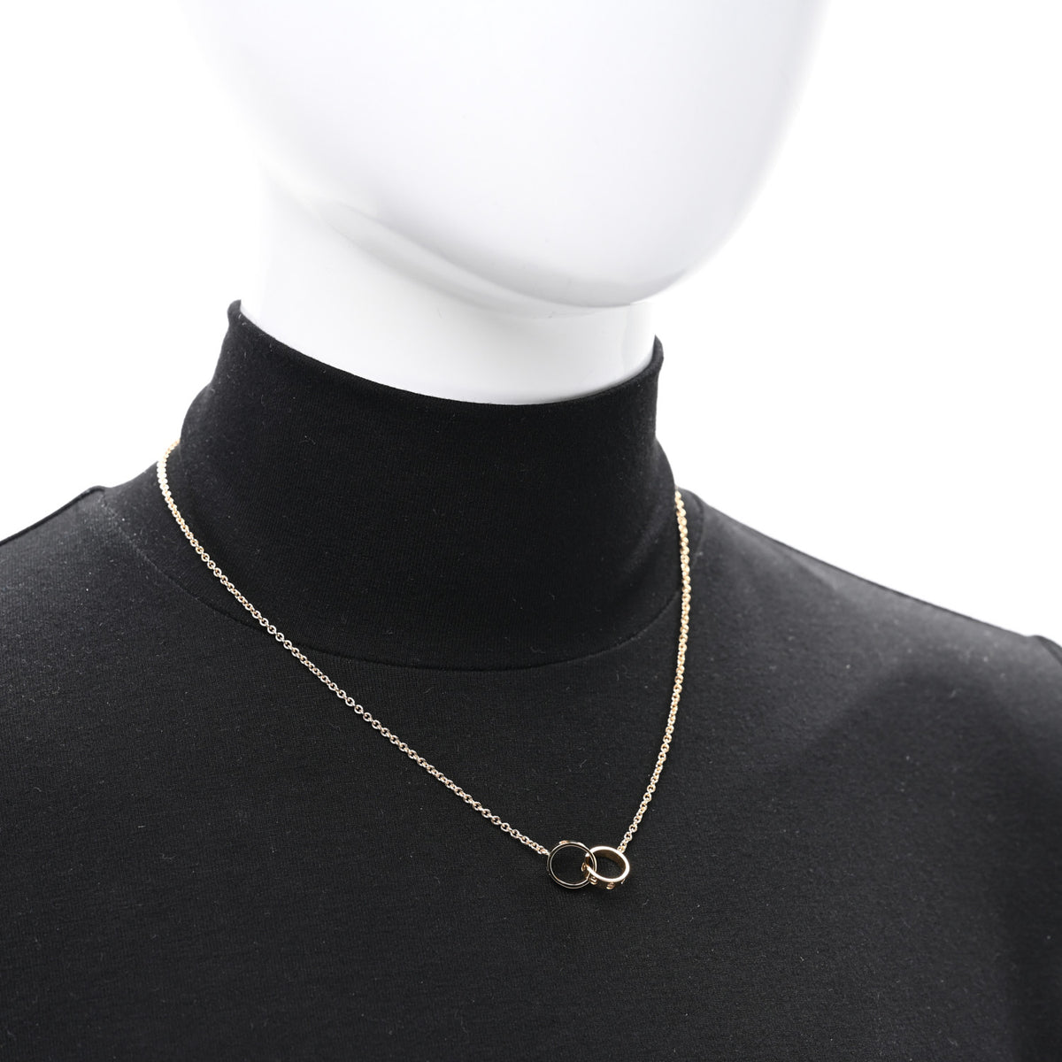 Cartier 18K Yellow Gold Interlocking LOVE Necklace 2 of 4