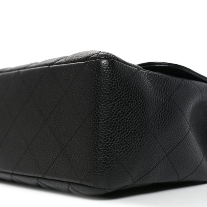 Chanel Caviar Quilted Jumbo Single Flap Black 10 of 10