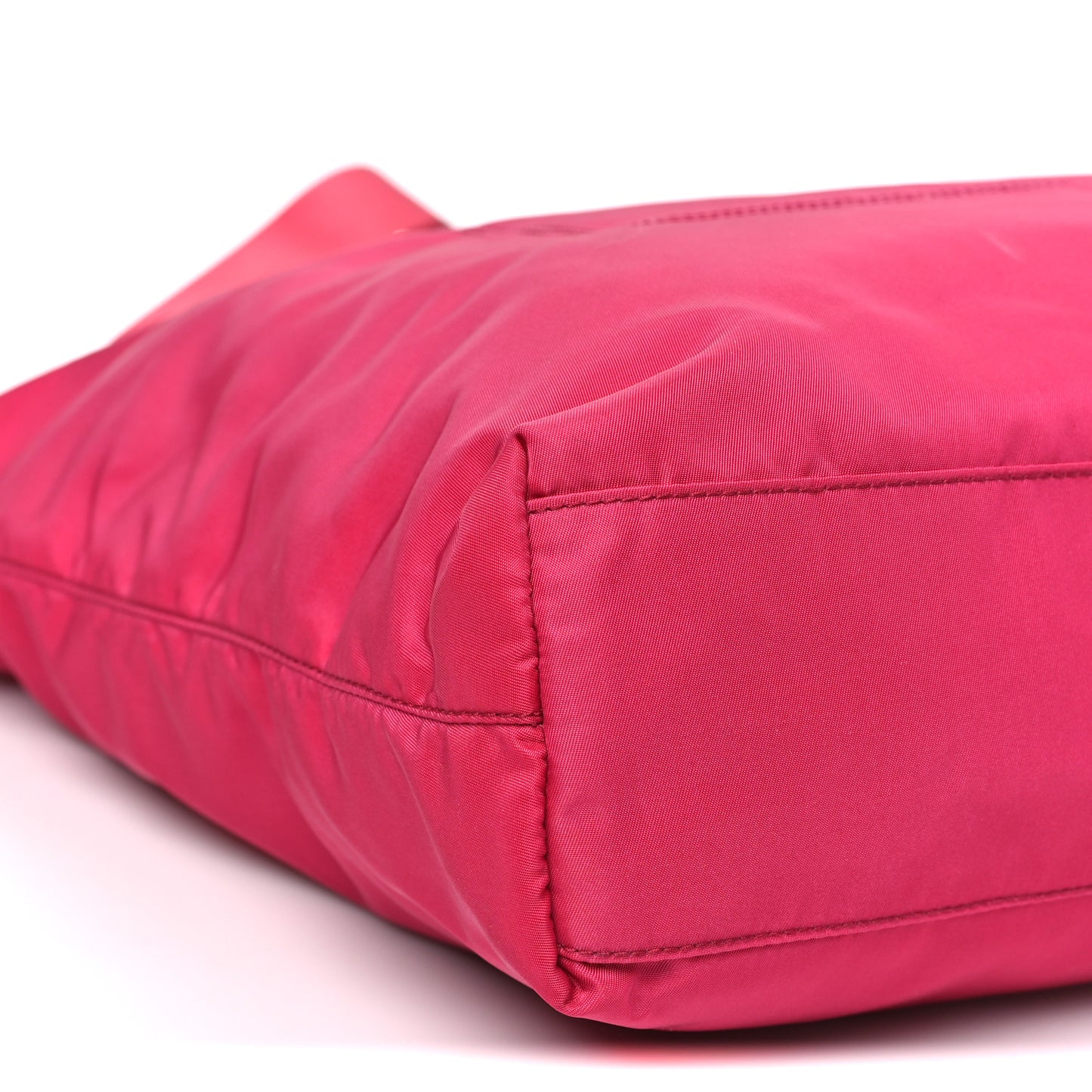 Tessuto Nylon Saffiano Pocket Tote Ibisco