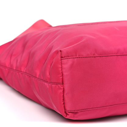 Prada Tessuto Nylon Saffiano Pocket Tote Ibisco 9 of 10