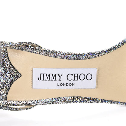 Jimmy Choo Metallic Calfskin Minny 85 Ankle Strap Sandals 39 Multicolor 7 of 9