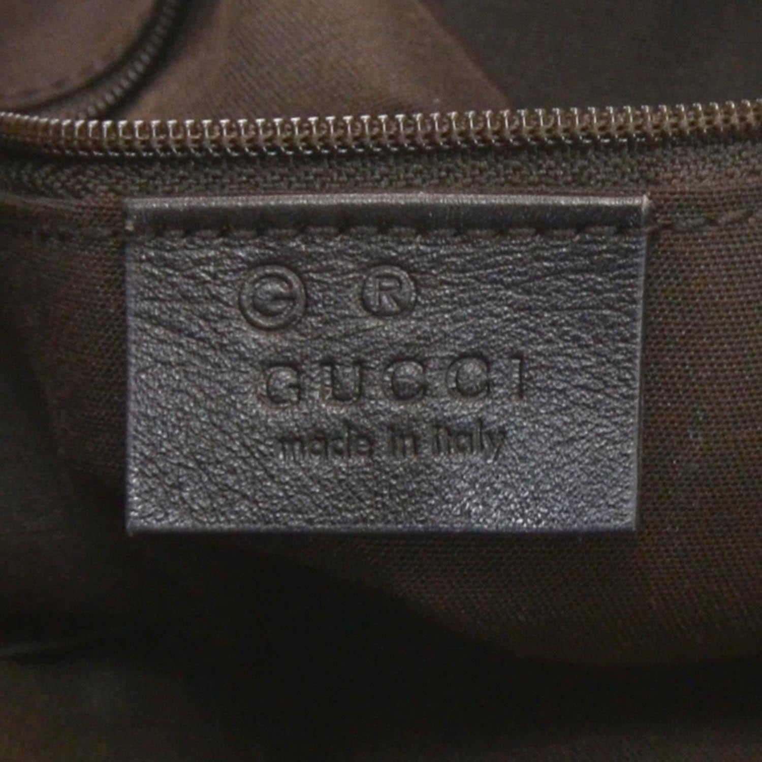 Gucci Horsebit Embossed Full Moon Tote Brown 5 of 7