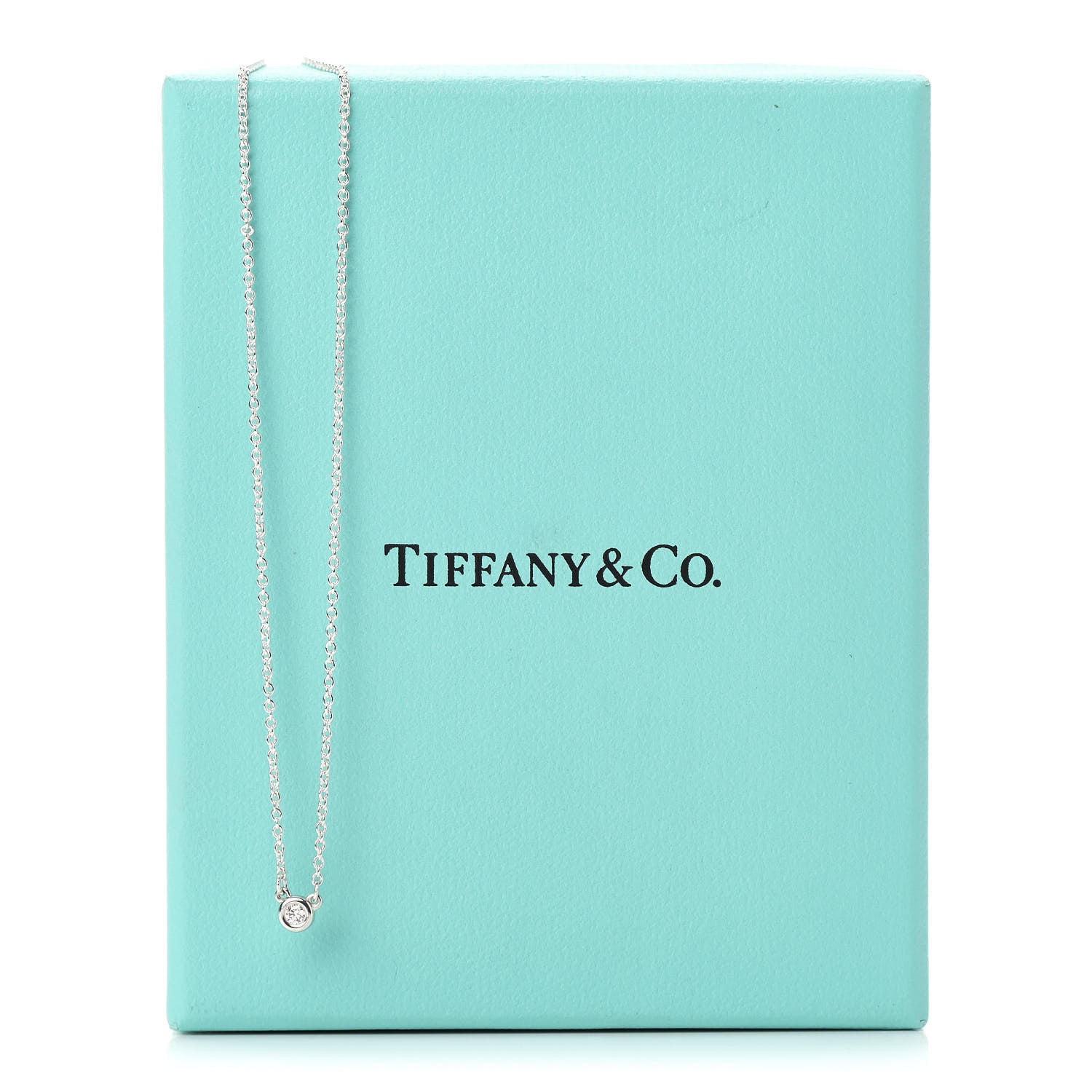Tiffany Sterling Silver Diamond .03ct Elsa Peretti Diamonds by the Yard Pendant Necklace 8 of 8