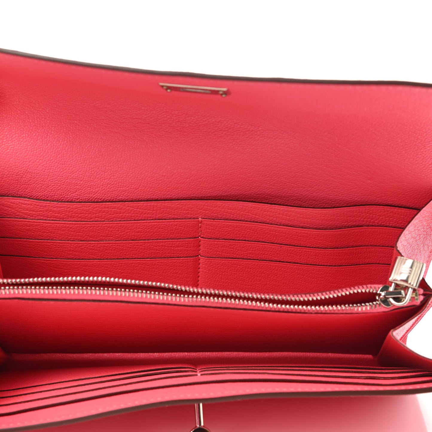 Chevre Mysore Kelly Longue Wallet Rose Lipstick