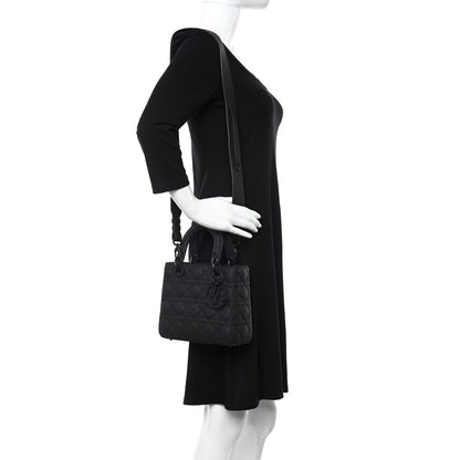 Christian Dior Ultra Matte Calfskin Cannage Small My ABCDior Lady Dior Black 2 of 11