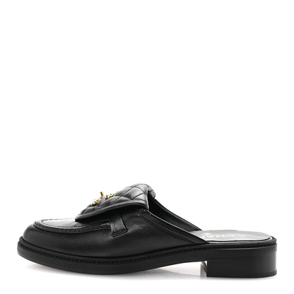 Chanel Lambskin Quilted CC Turnlock Mules 38.5 Black 1 of 10