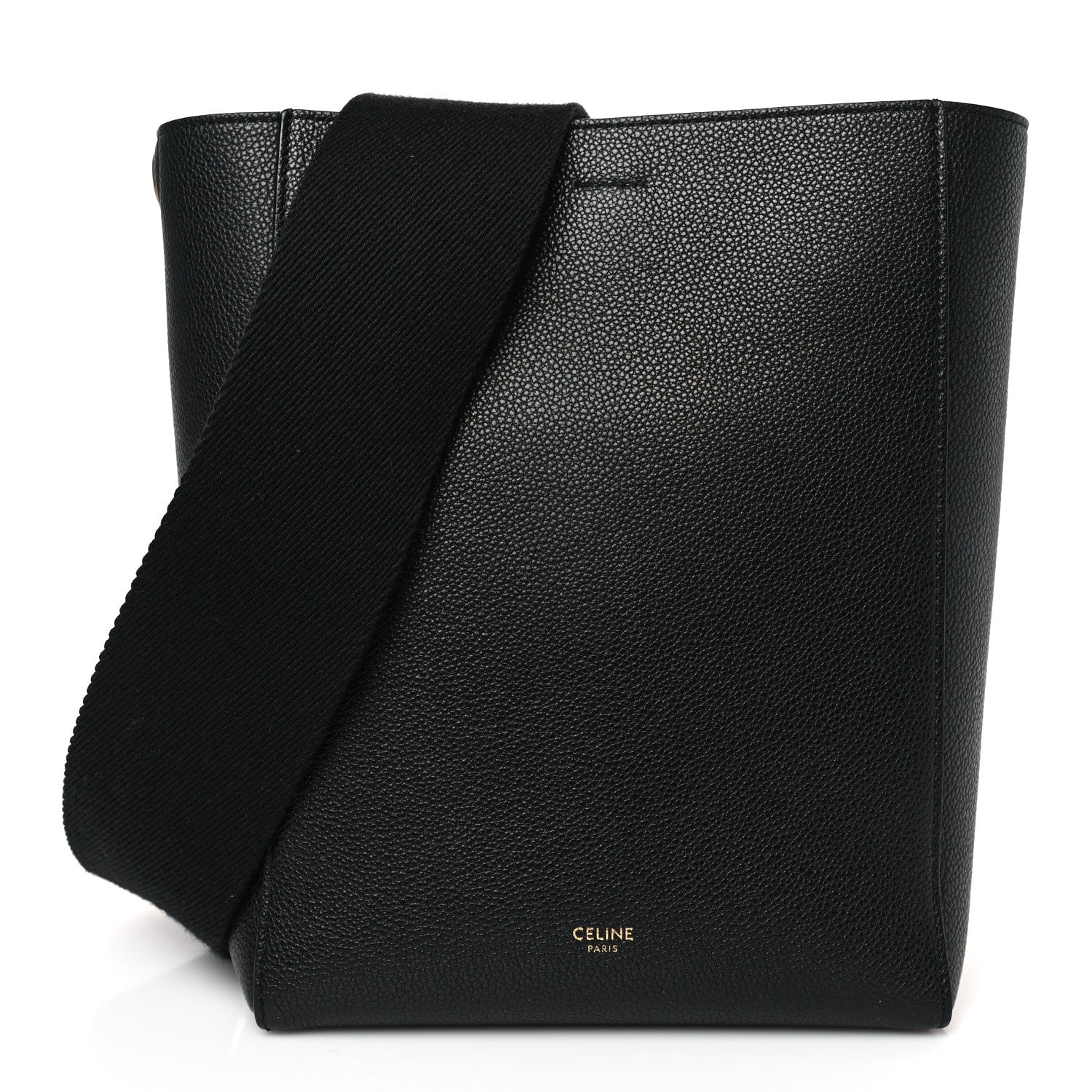 Celine Soft Grained Calfskin Small Sangle Bucket Bag Black 1 of 8