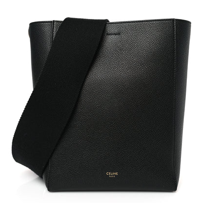 Celine Soft Grained Calfskin Small Sangle Bucket Bag Black 1 of 8
