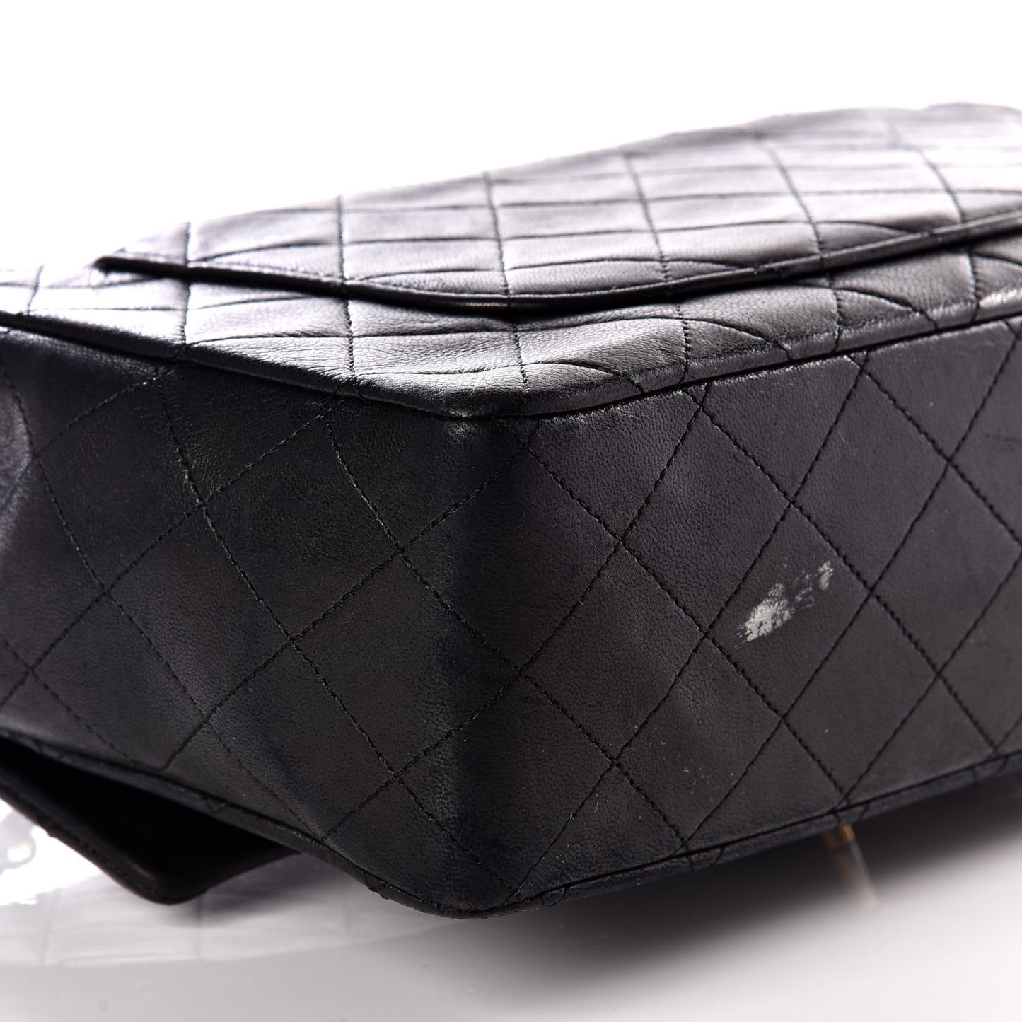 Lambskin Quilted Medium Single Flap Black