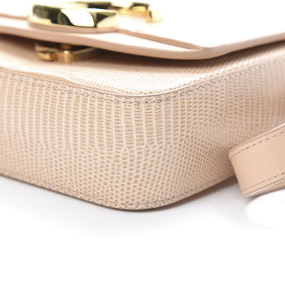 Chloe Calfskin Lizard Embossed Mini C Double Carry Biscotti Beige 10 of 12