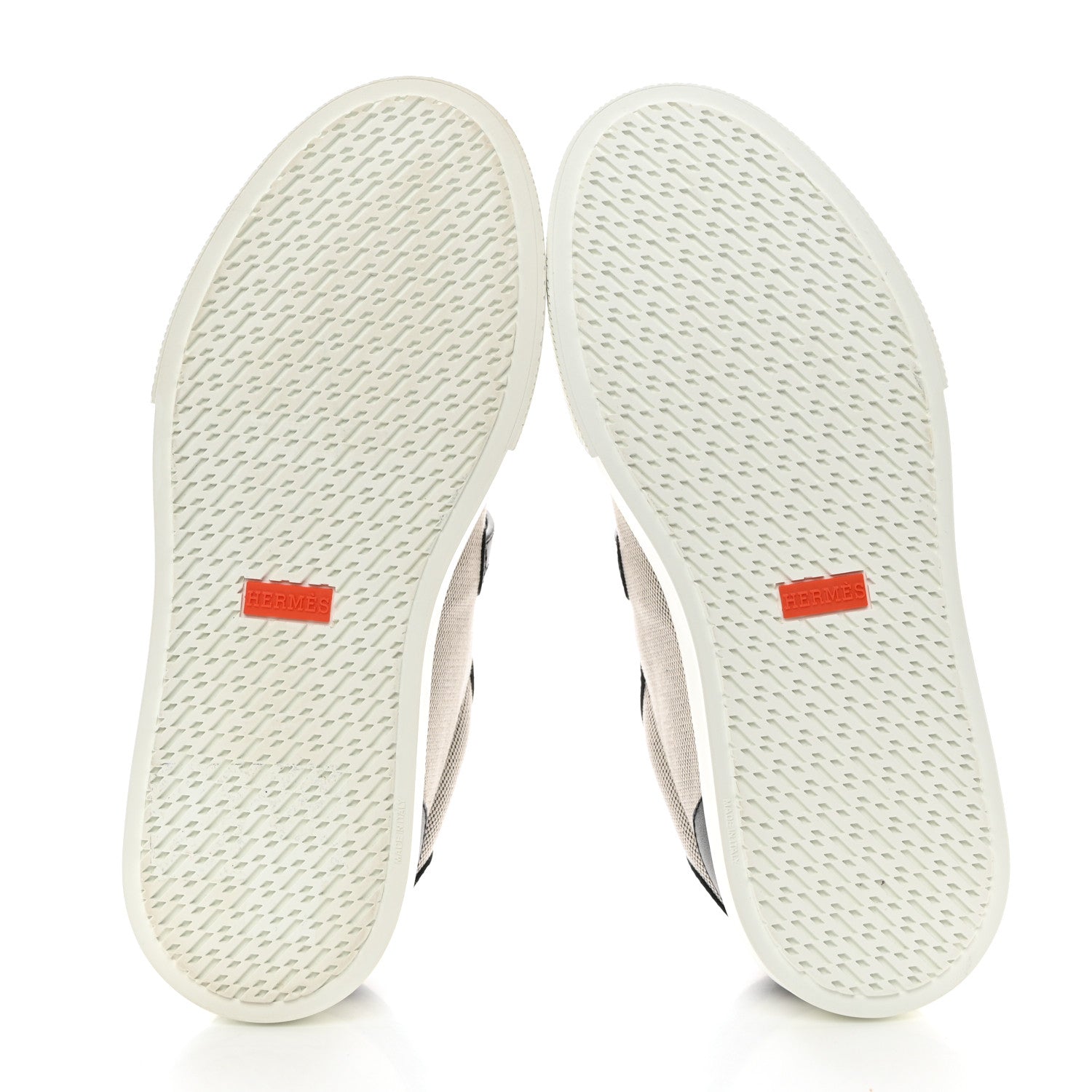 Hermes Calfskin Canvas Day Sneakers 38 Black White 5 of 8