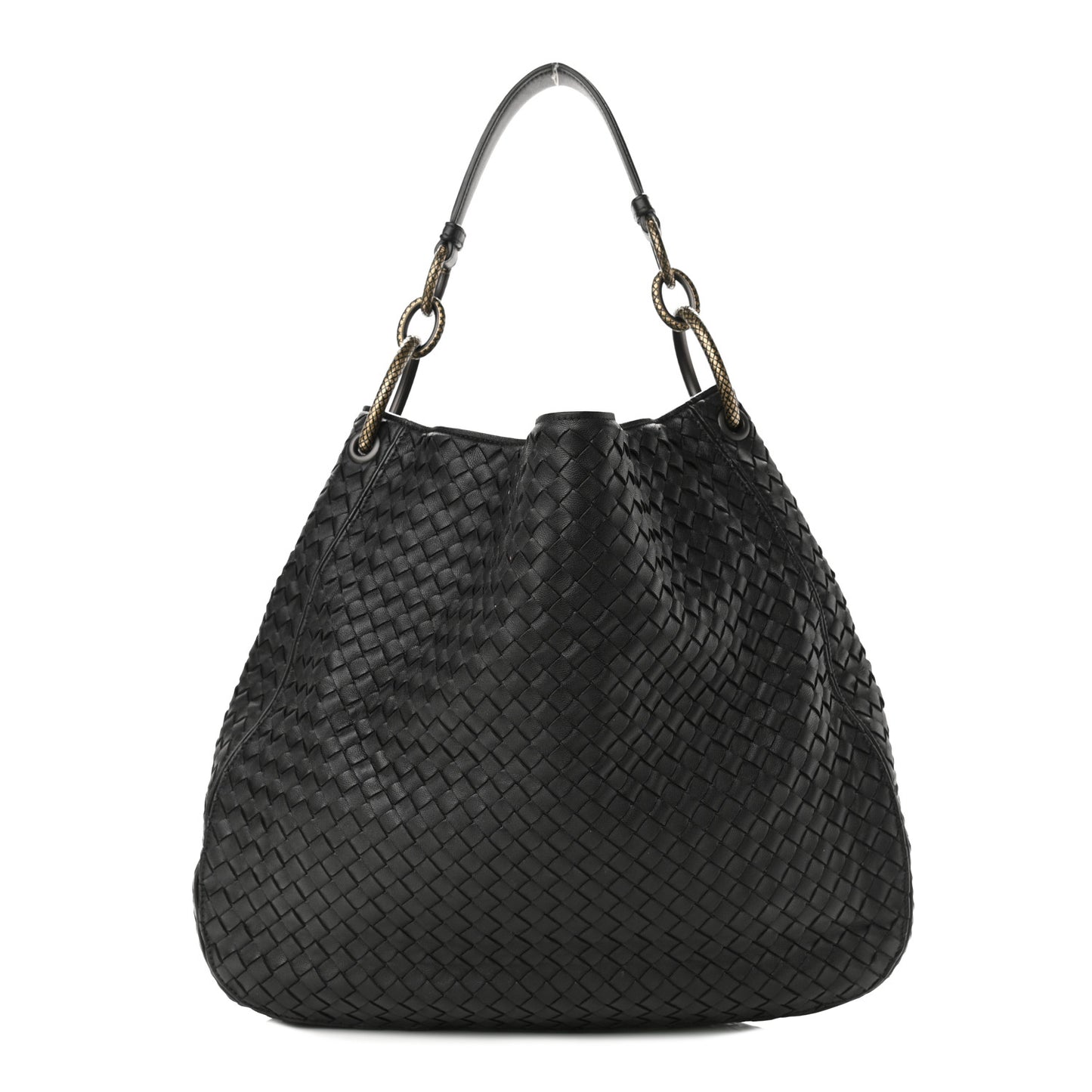 Nappa Intrecciato Medium Loop Black